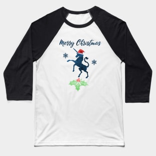 Christmas Unicorn Baseball T-Shirt